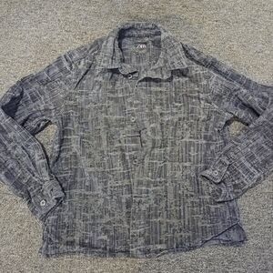 Zara Charcoal/Blue Textured Knit Top